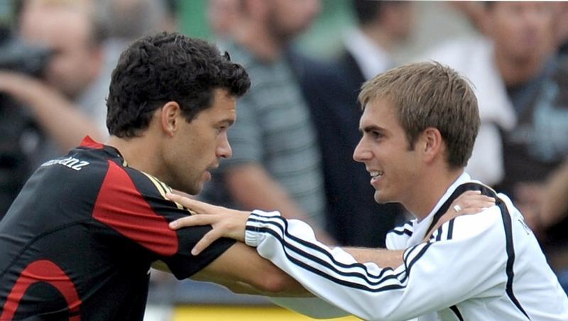 Der "Capitano" Michael Ballack und WM-Kapitän Philipp Lahm Der "Capitano" Michael Ballack und WM-Kapitän Philipp Lahm