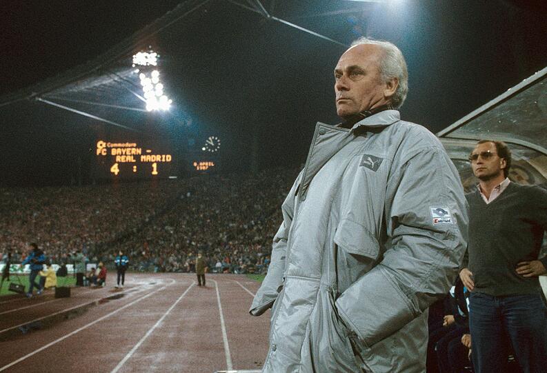 Lattek als Trainer des FC Bayern München.
