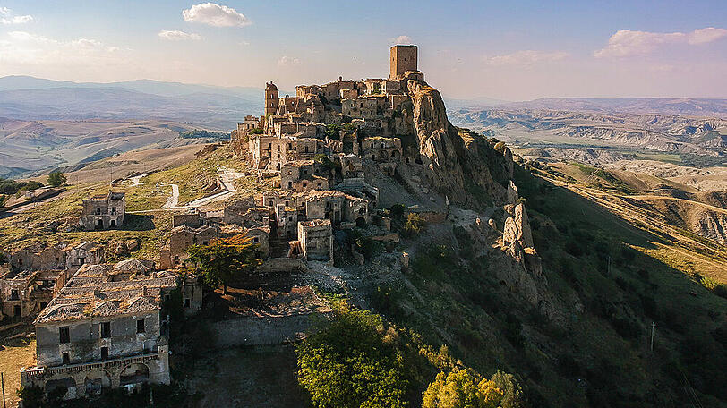 Das "centro storico" von Craco wurde durch Erdrutsche zerstört
