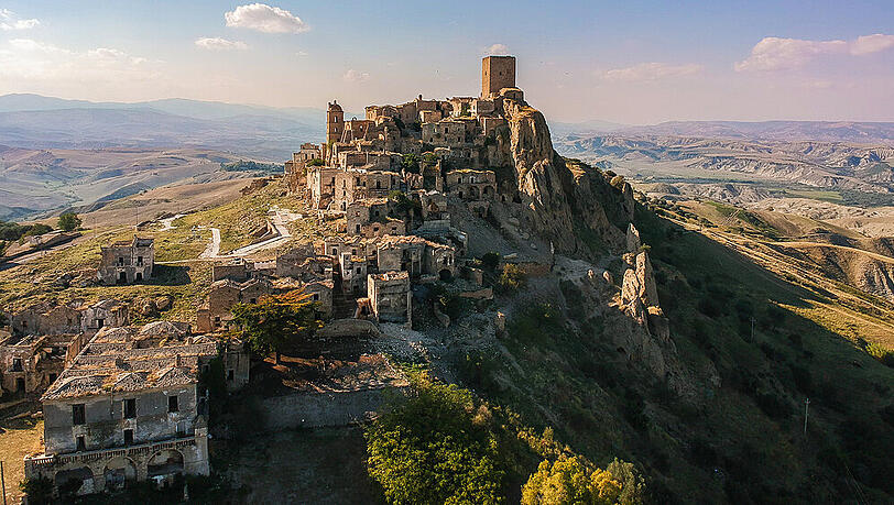 Das "centro storico" von Craco wurde durch Erdrutsche zerstört Das "centro storico" von Craco wurde durch Erdrutsche zerstört