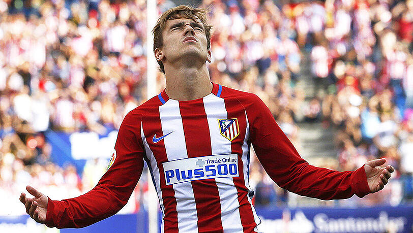 Atlético-Star Antoine Griezmann erzielte gegen Deportivo La Coruna seinen fünften Saisontreffer. Atlético-Star Antoine Griezmann erzielte gegen Deportivo La Coruna seinen fünften Saisontreffer.