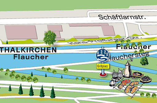 Am Flaucher: Münchens großer Grill: Hier treffen sich Sonnenanbeter, Wasserratten und Partyvolk.