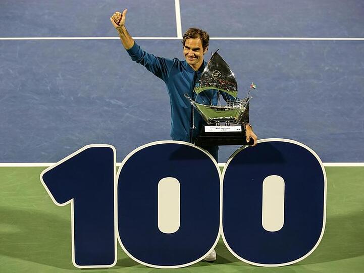 Roger Federer feierte seinen 100. Turniersieg.