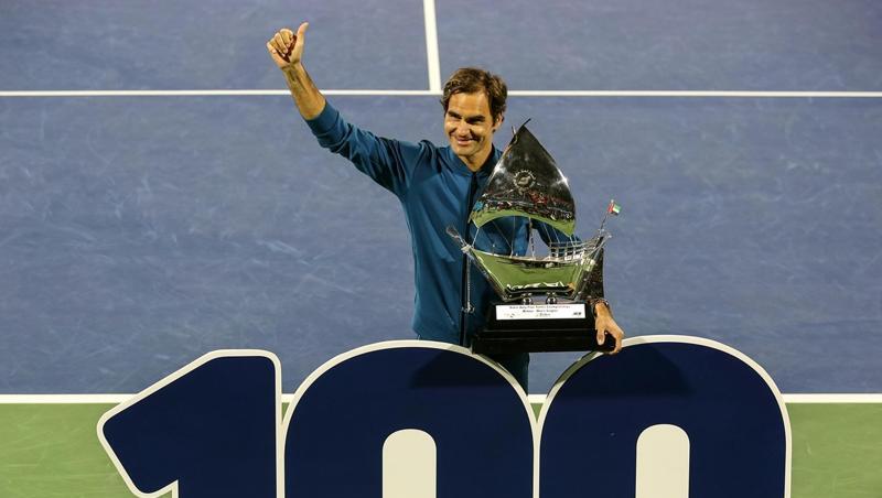 Roger Federer feierte seinen 100. Turniersieg. Roger Federer feierte seinen 100. Turniersieg.