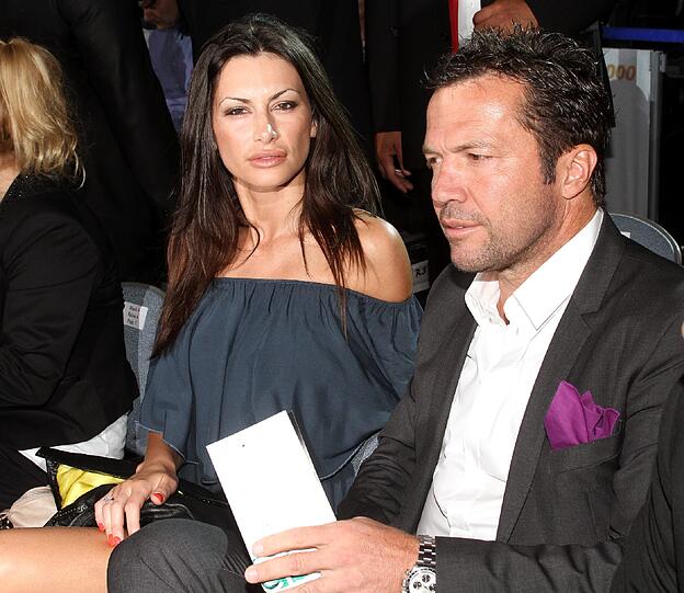 Lothar Matthäus und Freundin Joanna schauen sich am Samstagabend den Sturm-Fight an...
