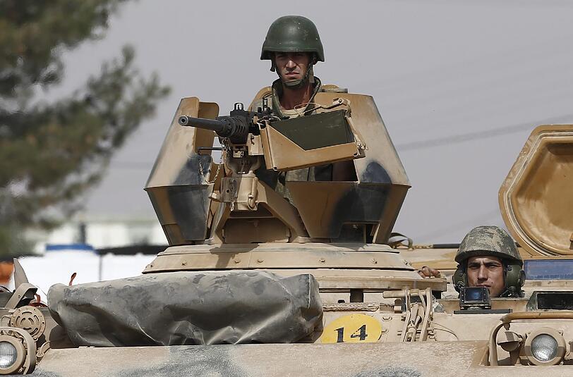 Türkische Soldaten an der Grenze zu Syrien. Foto: Sedat Suna