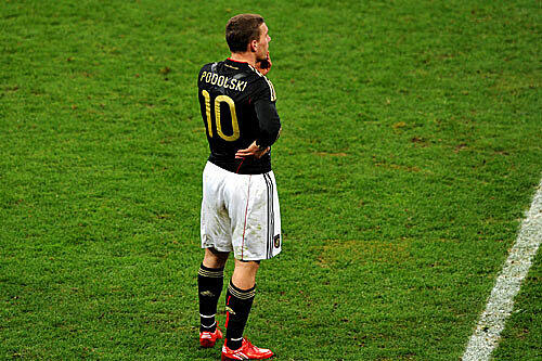 Lukas Podolski im Spiel gegen Argentinien