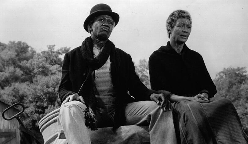 Für ihre Rolle in der Fernsehserie "Roots" erhielt Olivia Cole (Szene mit Ben Vereen) als erste Afroamerikanerin einen Emmy.