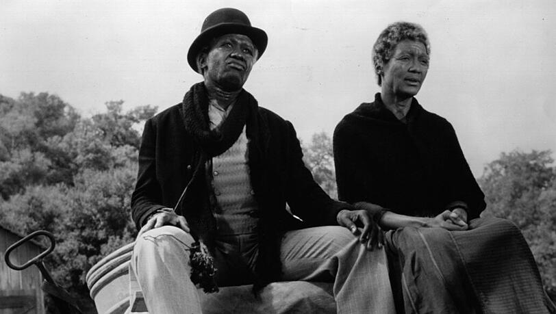 Für ihre Rolle in der Fernsehserie "Roots" erhielt Olivia Cole (Szene mit Ben Vereen) als erste Afroamerikanerin einen Emmy.