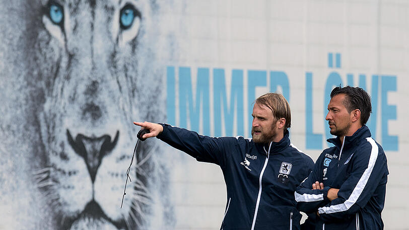 Eingespieltes Duo: Löwen-Trainer Daniel Bierofka (l.) und sein Assistent Oliver Beer.
