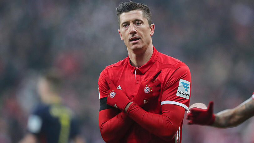 Wieder ne Marke gesetzt: Bayern-Stürmer Robert Lewandowski.