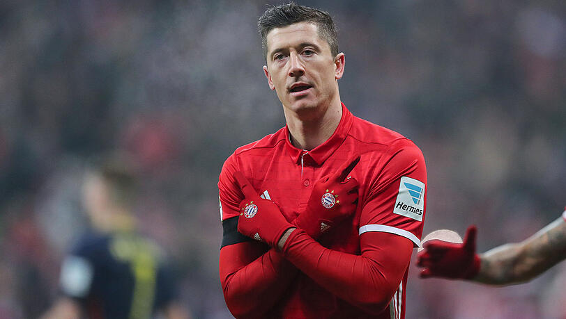 Wieder ne Marke gesetzt: Bayern-Stürmer Robert Lewandowski. Wieder ne Marke gesetzt: Bayern-Stürmer Robert Lewandowski.