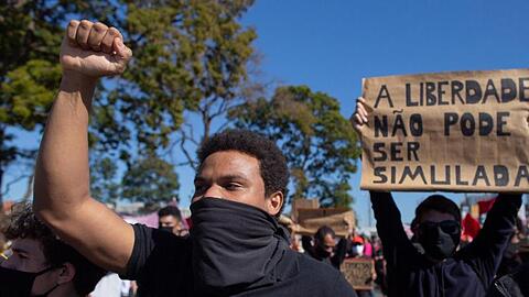 Demonstranten in der Hauptstadt Brasilia.