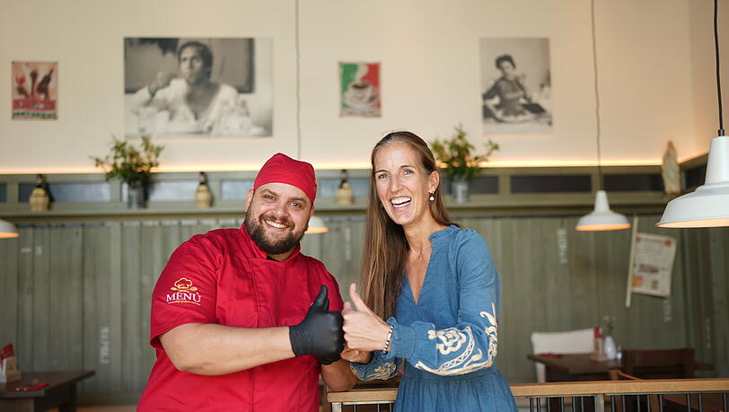 Pizzabäcker Ciro Borrelli und Kathrin Wickenhäuser-Egger haben gemeinsam am perfekten Pizzateig getüftelt. Pizzabäcker Ciro Borrelli und Kathrin Wickenhäuser-Egger haben gemeinsam am perfekten Pizzateig getüftelt.