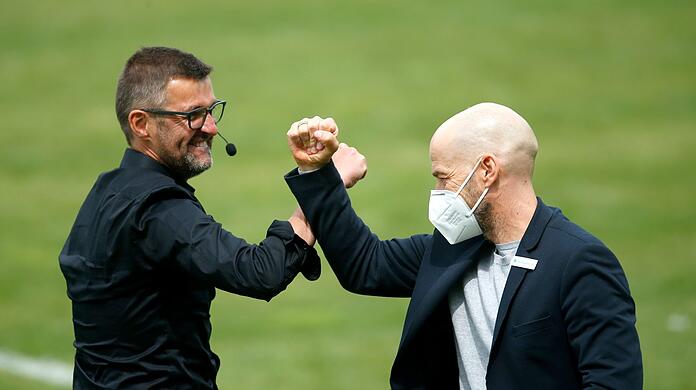 Beim TSV 1860 fürs Sportliche verantwortlich: Trainer Michael Köllner (l.) und Sportchef Günther Gorenzel