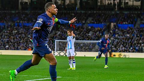 Kylian Mbappé brachte PSG in San Sebastián in Führung und legte das Tor zum 2:0 nach.