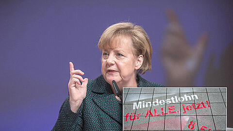 Bundeskanzlerin Angela Merkel verspricht Korrekturen und Verbesserungen beim Mindestlohn.