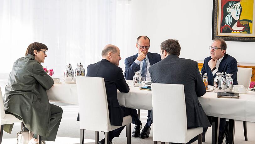Treffen der Parteichefs im Kanzleramt.