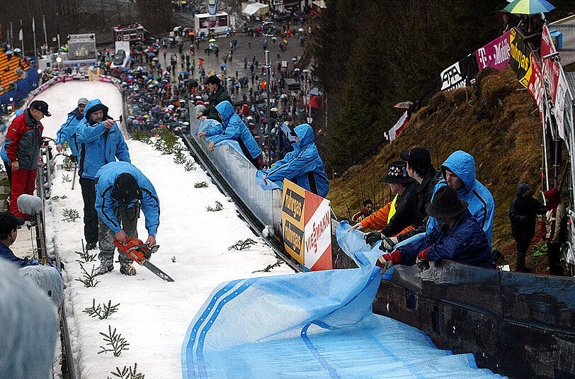 Hier wird das erste Springen der Vierschanzentournee stattfinden: die Skisprungschanze in Oberstorf.