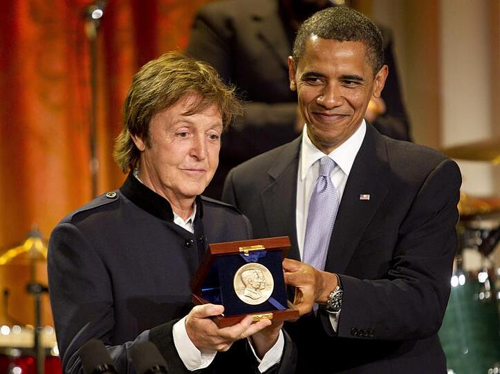 Zwei mächtige Männer: Paul McCartney und Barack Obama