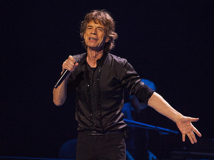 Mick Jagger bei einem Konzert in Chicago