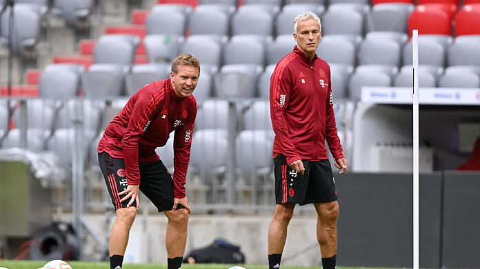 Julian Nagelsmann mit Co-Trainer Xaver Zembrod.