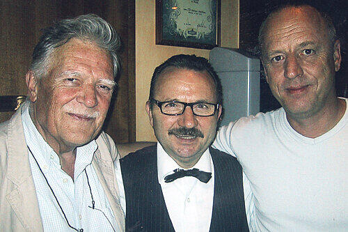 Trafen sich in Fürth (v. l.): Michael Ballhaus, Gastronom Gianni Minneci und BR-Regisseur Frank Jessenberger.