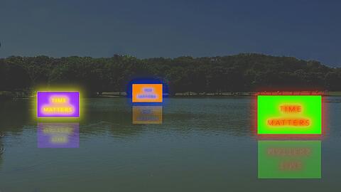 Jan Kucks interaktive Video-Installation auf dem See im Westpark. (Archivbild)