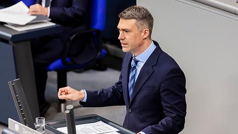 Da war er noch CSU-Politiker: GVB-Pr&auml;sident Stefan M&uuml;ller 2023 bei einer Rede im Bundestag. (Archiv-Foto)