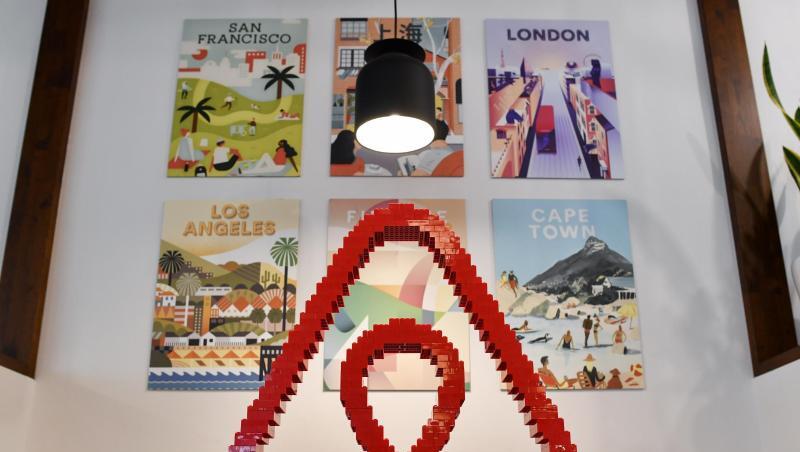 Das Logo des Apartment-Vermittlers Airbnb. Das Logo des Apartment-Vermittlers Airbnb.