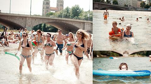 Demo gegen das Badeverbot in der Isar. Die Bilder!