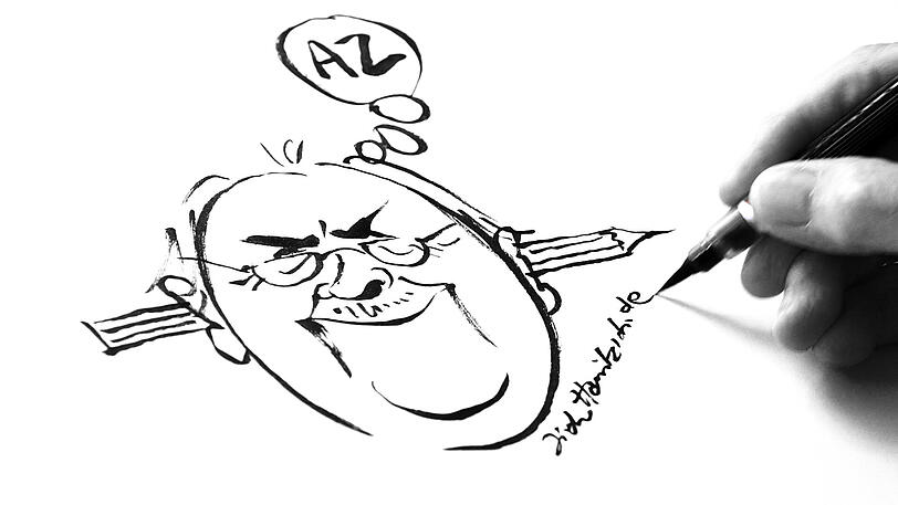 In der "Werkstatt" von Dieter Hanitzsch entstehen künftig wieder Karikaturen für die Abendzeitung.