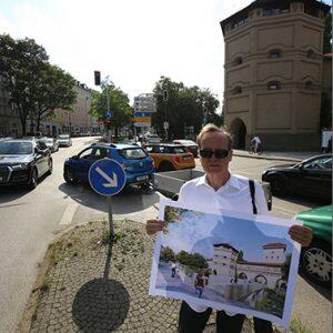 Markus Uhrig vor dem Isartor.