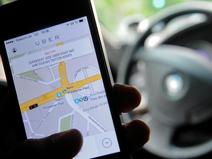Die App des Fahrdienstvermittlers Uber.