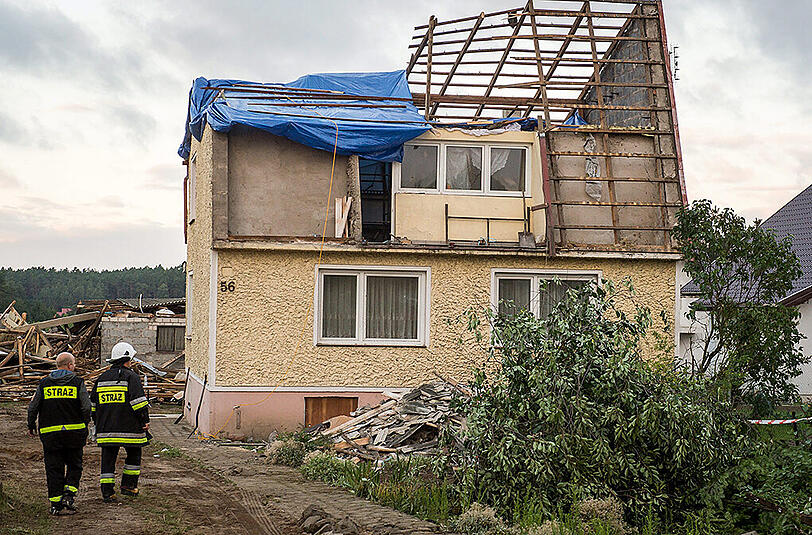 Heftige Unwetter haben in Polen zu Überschwemmungen und Verwüstungen geführt.