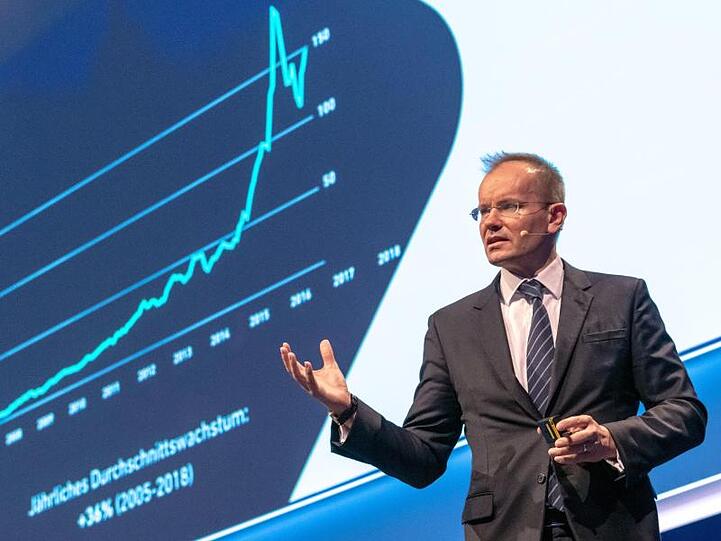Wirecard-Vorstandschef Markus Braun spricht auf der Hauptversammlung des Unternehmens in München.