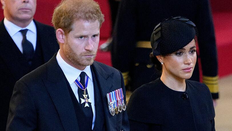 Prinz Harry und Herzogin Meghan trauern um die Queen.