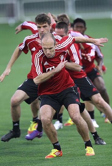 Bilder aus dem Bayern-Trainingslager in Doha.