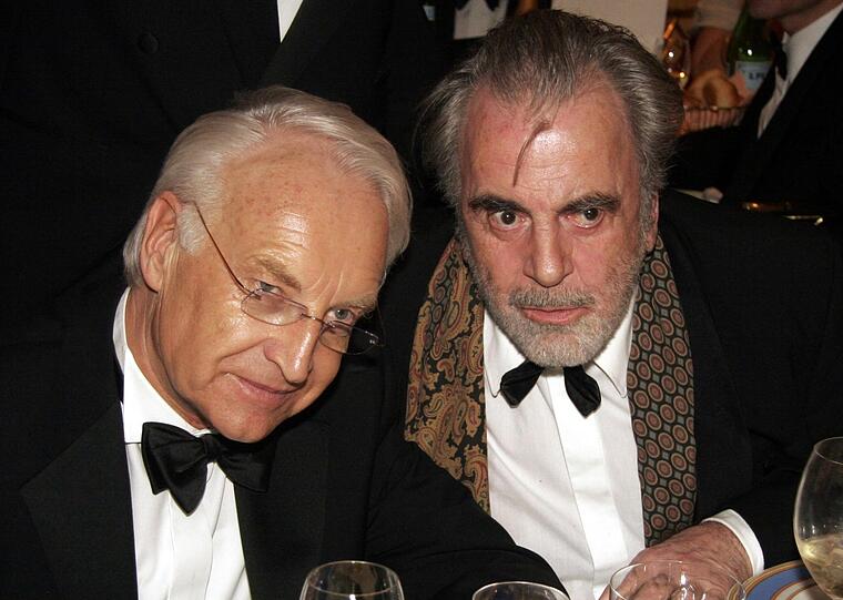 2006: Maximilian Schell († 2014) mit Edmund Stoiber beim Filmball.