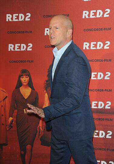 Lässig wie immer: Bruce Willis im Mandarin Oriental.
