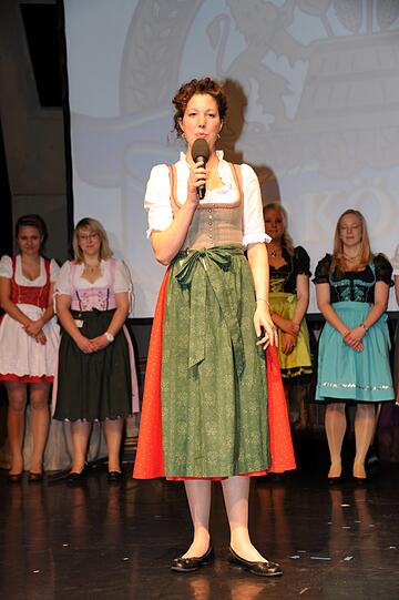 Eine der Anwärterinnen auf den Titel der Bier-Königin: Maria Krieger