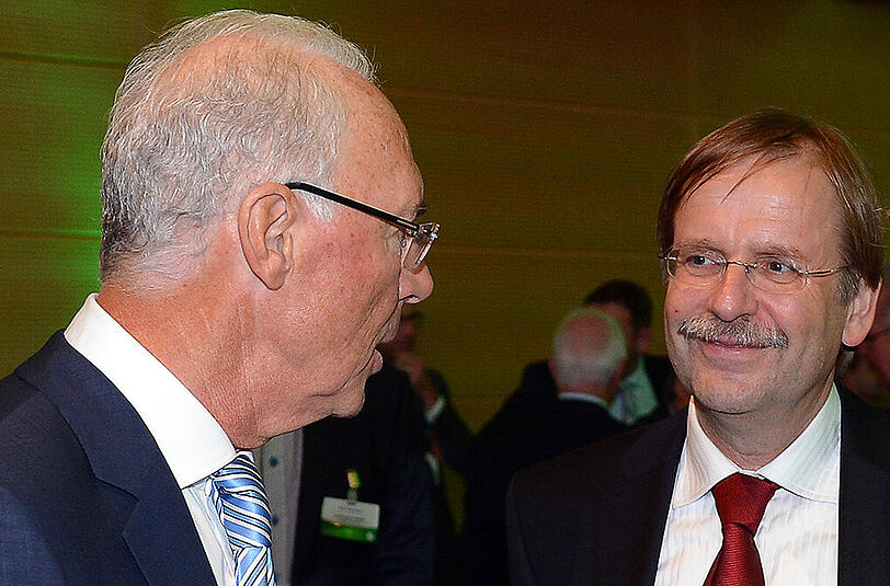 Rainer Koch (rechts) und Franz Beckenbauer.