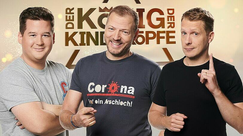 Chris Tall, Mario Barth und Oliver Pocher treten in "Der König der Kindsköpfe" gegeneinander an.