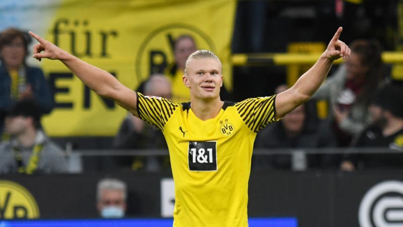 Dortmunds Erling Haaland steht nach fünf Spieltagen in der Bundesliga bereits bei sieben Treffern.