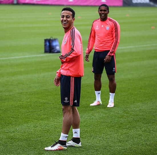 Die Bilder vom Abschlusstraining vor dem Atlético-Spiel.
