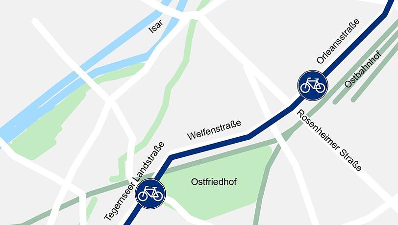 Diesen Radlweg soll der Stadtrat am Mittwoch beschließen. Diesen Radlweg soll der Stadtrat am Mittwoch beschließen.