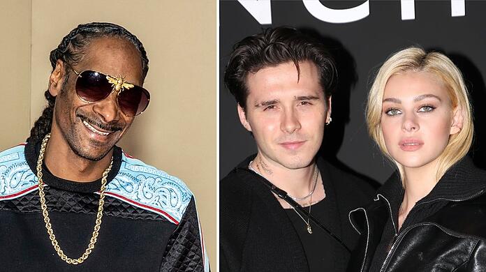 Snoop Dogg (l.) wird Brooklyn Beckham und Nicola Peltz' Hochzeits-DJ.