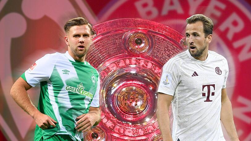 Zwei Torgaranten: Nationalstürmer Niclas Füllkrug (Werder Bremen) ist Bundesliga-Torschützenkönig, Bayerns Neuzugang Harry Kane (re.) war drei Mal bester Torjäger der Premier League.