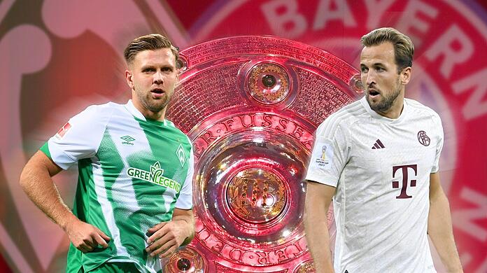 Zwei Torgaranten: Nationalstürmer Niclas Füllkrug (Werder Bremen) ist Bundesliga-Torschützenkönig, Bayerns Neuzugang Harry Kane (re.) war drei Mal bester Torjäger der Premier League.