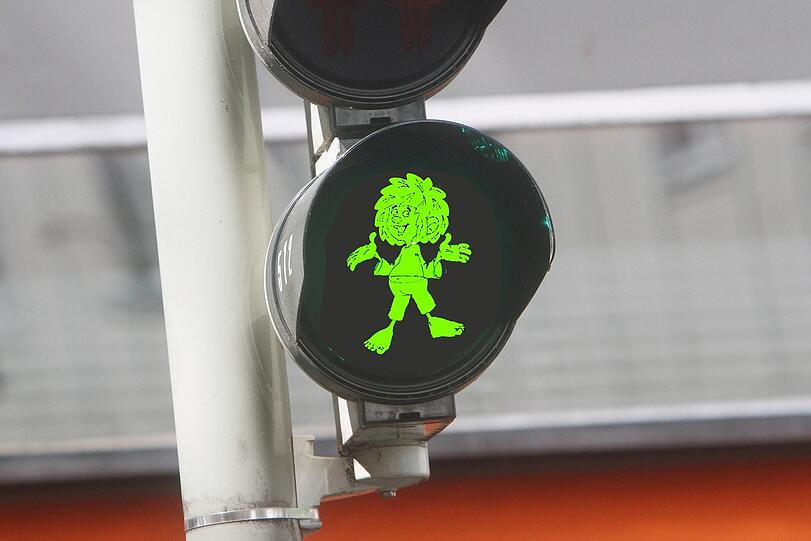 So könnte die Pumuckl-Ampel in München aussehen – wenn sie denn kommt.